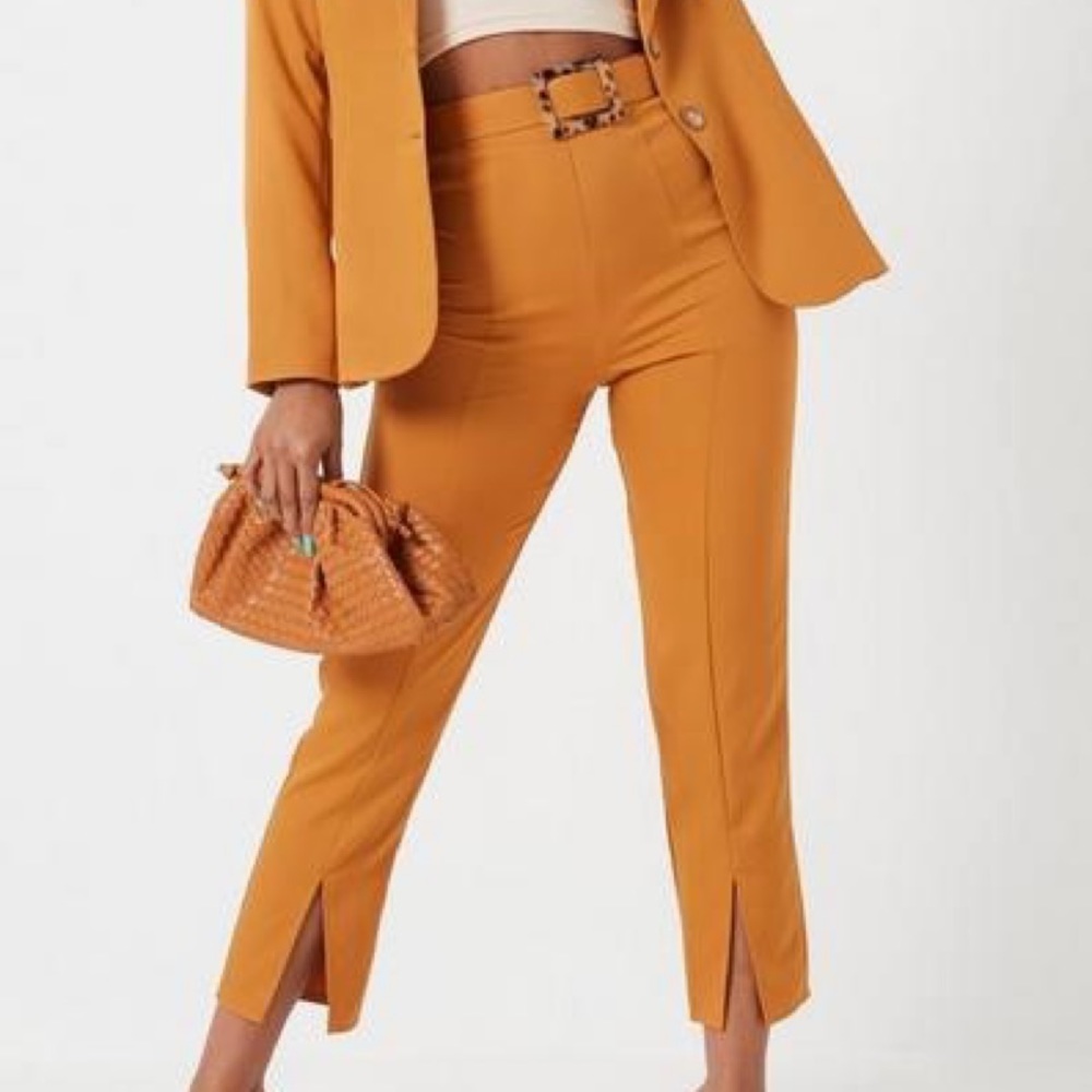 Slit front Cigarette pants